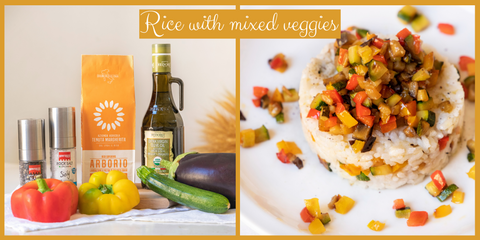 Rice with mixed veggies