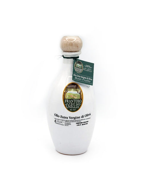 Extra Virgin Olive Oil White Ceramic Jar 16.91 Fl Oz