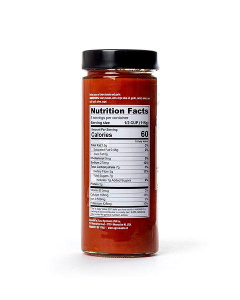 Cherry Tomato Pasta Sauce with Roasted Garlic 20.46 Oz - Magnifico Food