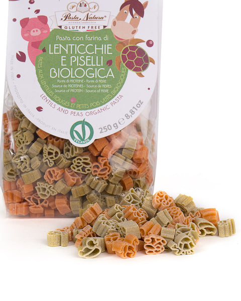 Kid Organic Red Lentil and Green Pea Pasta 8.81 Oz