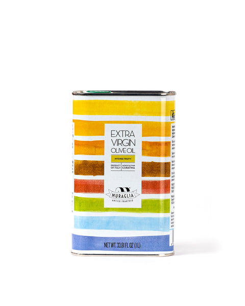 Intense Extra Virgin olive Oil Rainbow Tin 33.81 Fl Oz