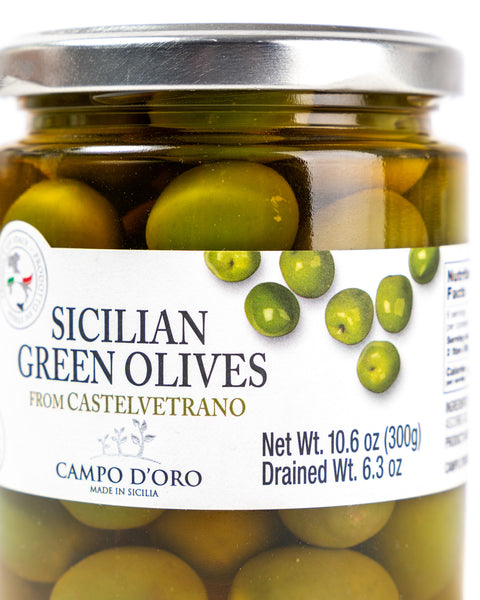 Sicilian Green Olives 6.3 Oz - Magnifico Food