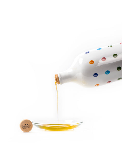 Polka dot Jar Extra Virgin Olive Oil with Intense Fruity 17 Fl Oz - Magnifico Food