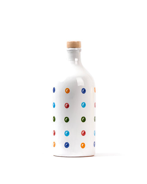 Polka dot Jar Extra Virgin Olive Oil with Intense Fruity 17 Fl Oz - Magnifico Food