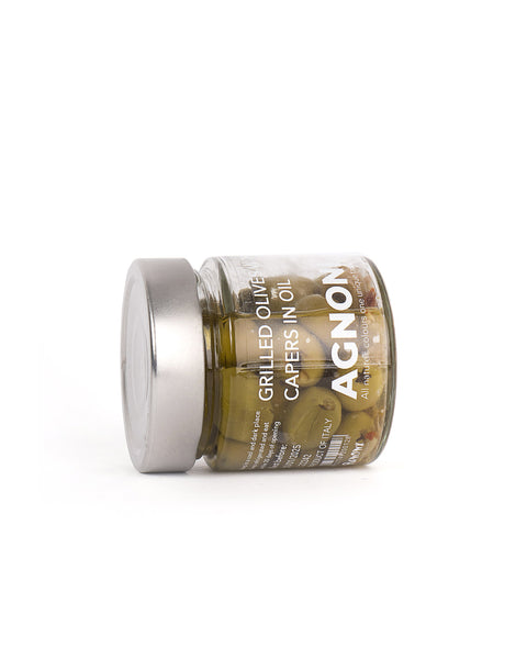 Grilled Olives with Capers in Oil 7.4 Oz
