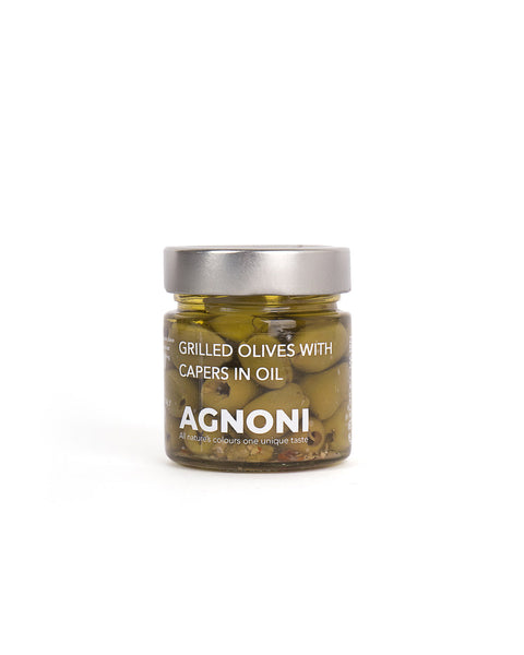 Grilled Olives with Capers in Oil 7.4 Oz