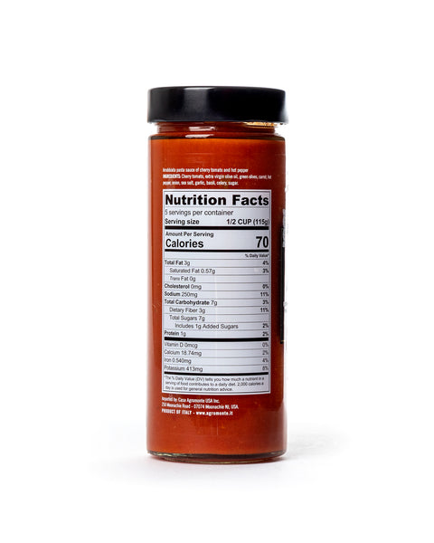 Arrabbiata Pasta Sauce of Cherry Tomato and Hot Pepper 20.46 Oz - Magnifico Food