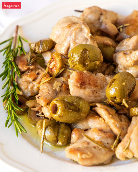 Grilled Pitted Olives in Sunflower Oil 11.6 Oz - Magnifico Food