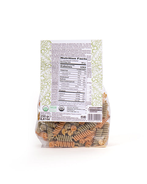 Organic Red Lentil, Green Pea, Chickpea, and Brown Rice Fusilli Pasta 8.81 Oz
