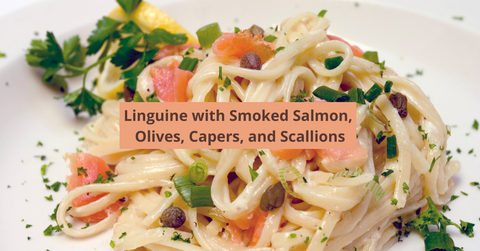 Linguine with Smoked Salmon, Olives, Capers, and Scallions: A Quick and Easy Recipe