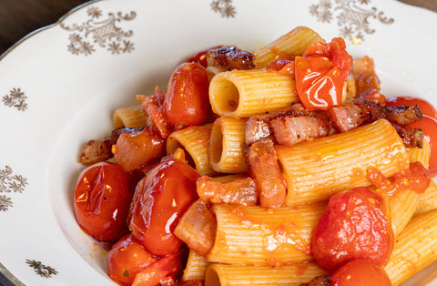Rigatoni with Datterini Tomatoes & Guanciale