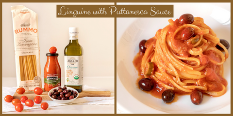 Linguine Pasta with Puttanesca Sauce