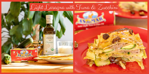 Light Lasagna with Tuna, Zucchini & Olives