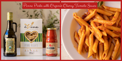 Penne Pasta with Organic Cherry Tomato Sauce
