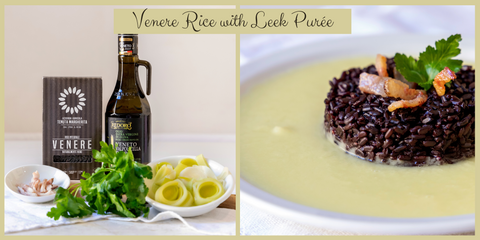 Venere Rice with Leek Purée