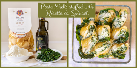 Pasta Shells stuffed with Ricotta & Spinach