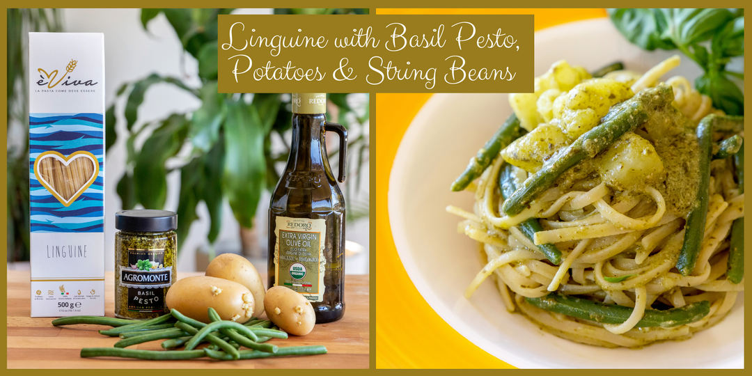 Linguine with Basil Pesto, Potatoes & String Beans | basil, basil pesto ...