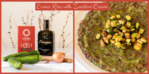 Ermes Rice with Zucchini Cream