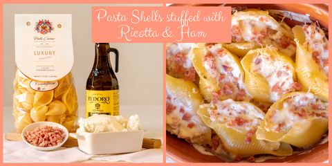 Pasta Shells stuffed with Ricotta & Ham