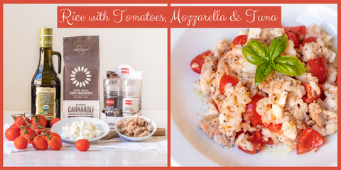 Rice with Tomatoes, Mozzarella & Tuna