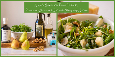 ARUGOLA Salad with PEARS, WALNUTS and PARMIGIANO