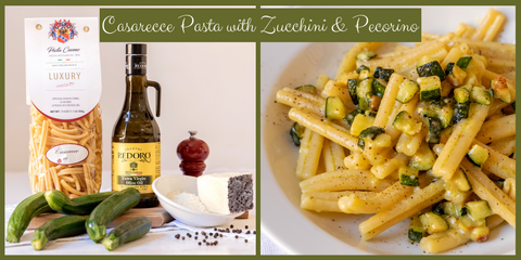Casarecce Pasta with Zucchini & Pecorino