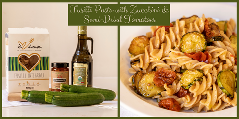 Fusilli Pasta with Zucchini & Semi-Dried Tomatoes