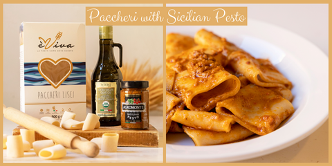 Paccheri Pasta with Sicilian Pesto