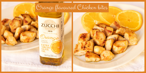 Orange flavoured Chicken bites recipe