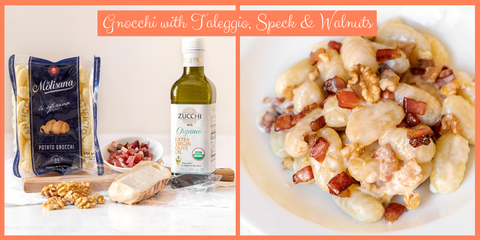 Gnocchi with Cheese, Speck & Walnuts