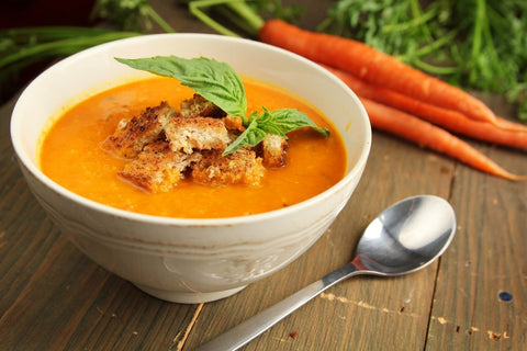 Best winter detox soup: carrot, ginger, and chicory