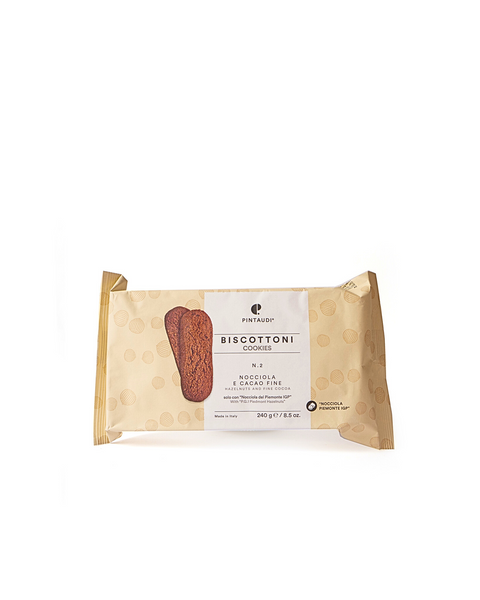 "Biscottoni No. 2" Hazelnut and Cocoa Cookies 8.47 Oz