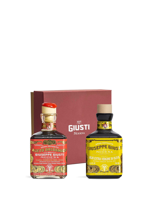 Gift Box with Extra Virgin Olive Oil & Balsamic Vinegar of Modena PGI 3 Gold Medals