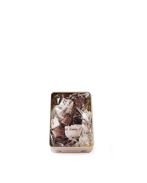 Metal Cream Box with Sweet Truffles 4.58 Oz