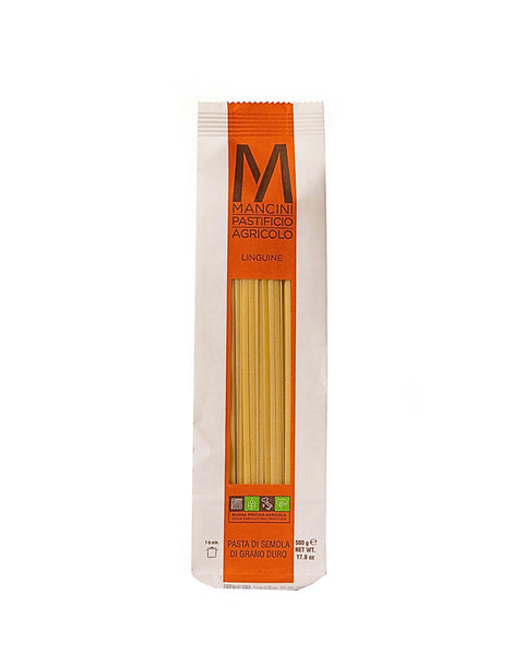 Pasta Mancini Linguine bronze-cut Italian pasta 17.6 oz package