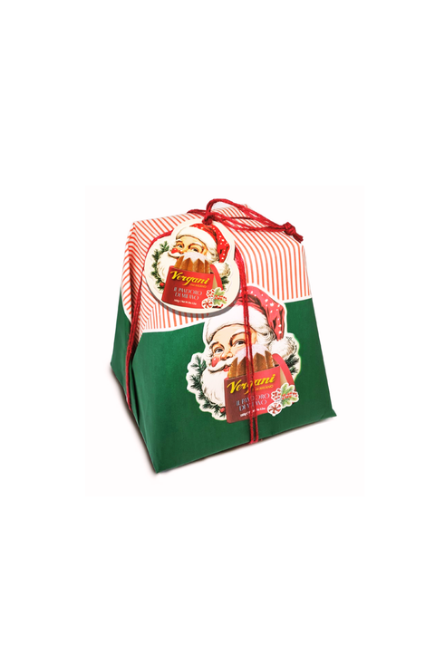 Decorative gift box with Santa Claus design on a white background