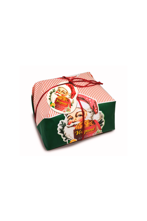 Gift box with Santa Claus design on a white background