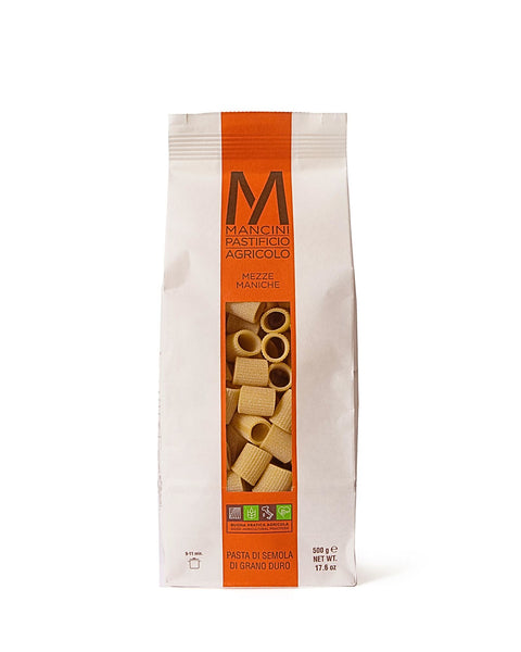 Pasta Mancini Mezze Maniche Italian artisan pasta 17.6 oz package