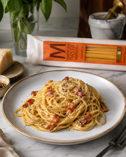 Pasta Mancini Spaghetti with Carbonara Sauce