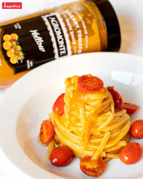 Linguine and Yellow Cherry Tomato Pasta Sauce 20.46 Oz - Magnifico Food