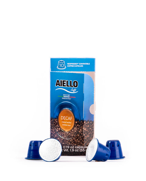 Aiello Nespresso Decaffeinated Capsules 1.9 Oz - Magnifico Food