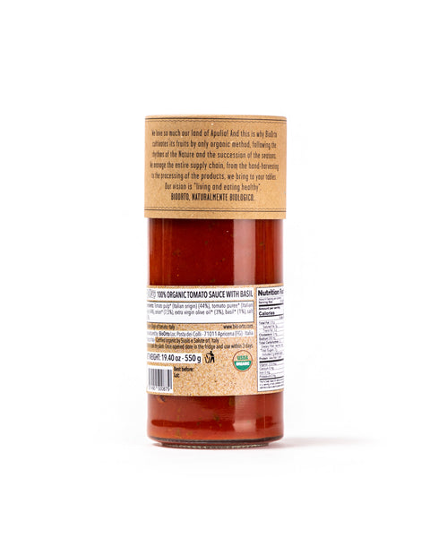 Organic Tomato Sauce with Basil 19.40 Oz - Magnifico Food