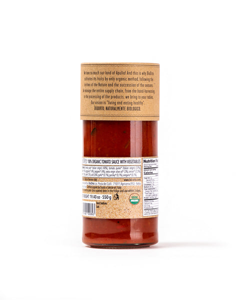 Organic Tomato Sauce with Vegetables 19.40 Oz - Magnifico Food