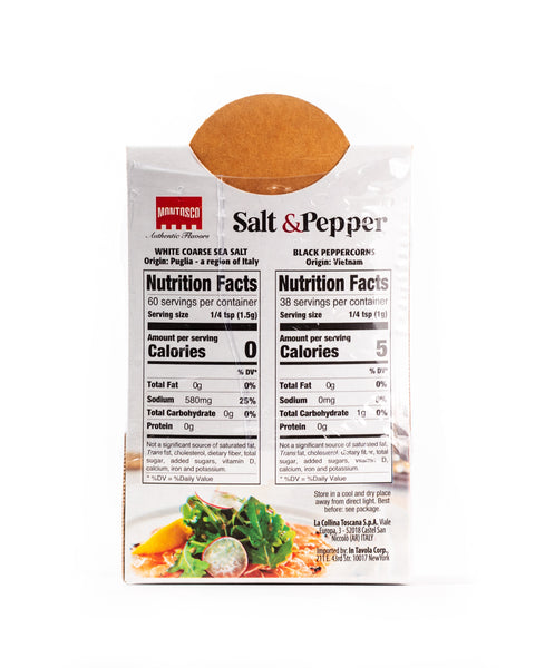 Set Duo: Black Peppercorn & White Sea Salt - Magnifico Food