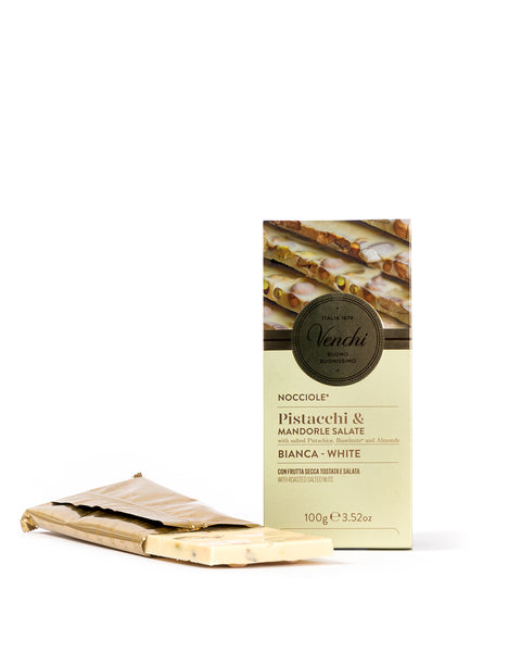 Salted White Chocolate Bar with Hazelnuts 3.52 Oz