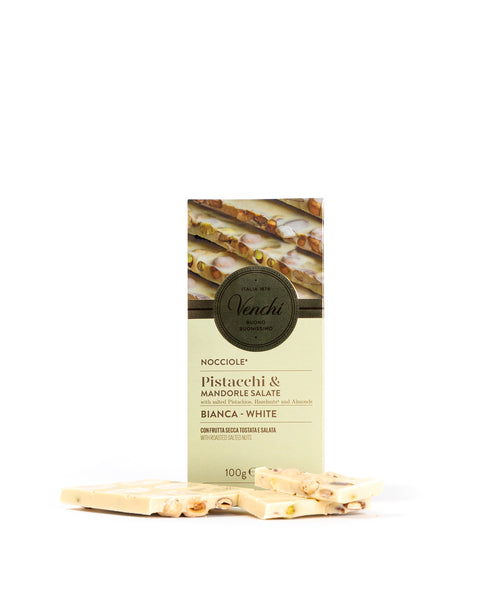 Salted White Chocolate Bar with Hazelnuts 3.52 Oz