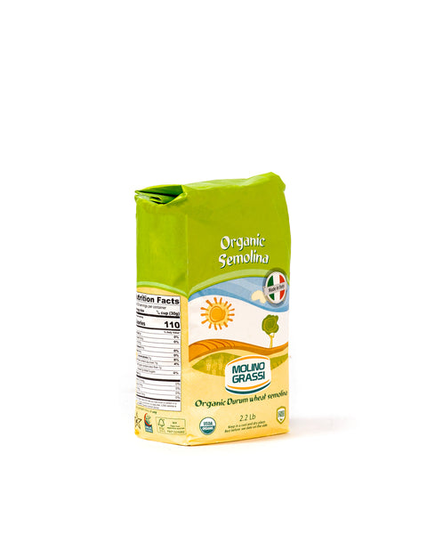 Molino Grassi organic Italian durum wheat semolina 2.2 lb package
