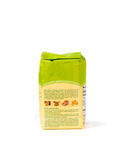 Molino Grassi organic Italian durum wheat semolina 2.2 lb package