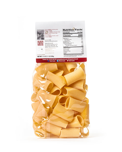 Smooth Paccheri Pasta 17.6 Oz - Magnifico Food