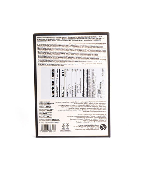 Filotea Truffle Fettuccine Italian egg pasta 8.8 oz